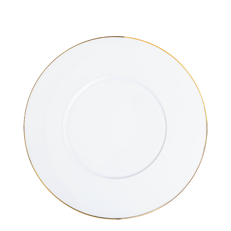 Plane Dinner Plate with Gold Thread Ø 27 cm