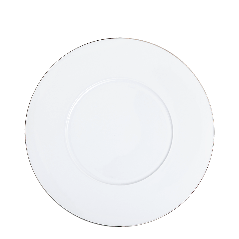 Plane Dinner Plate with Silver Thread Ø 27 cm