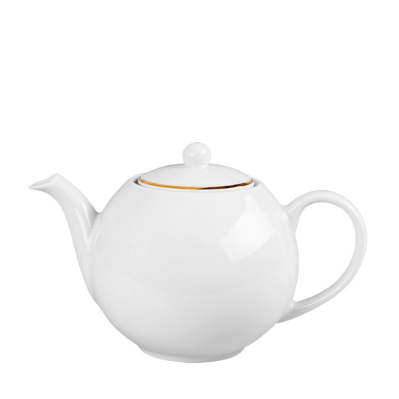 Teapot White with Gold Thread 170 cl