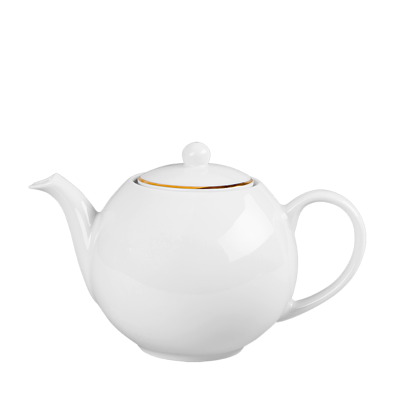 Teapot White with Gold Thread 170 cl Hire Options Greathire London