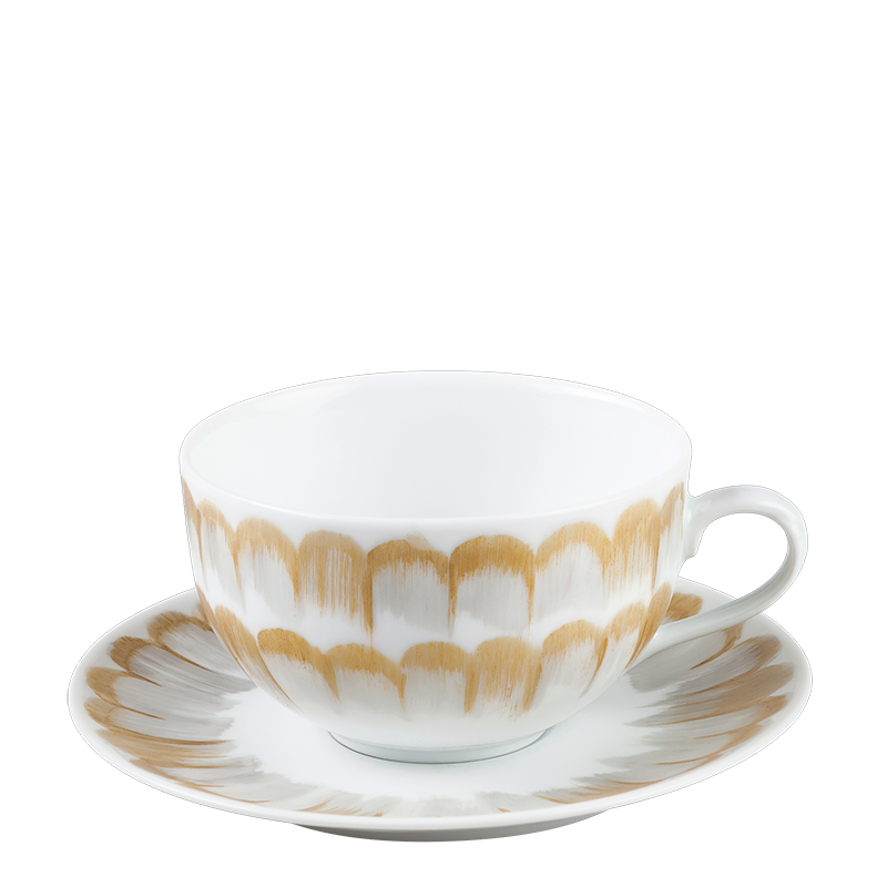 Feather teacup and saucer 20 cl