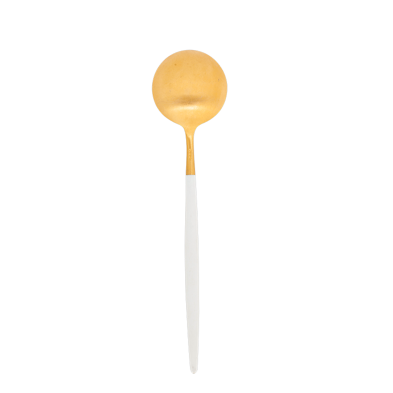 Cutipol white and gold table spoon