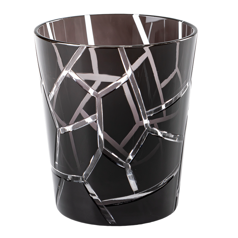 Black Mélodie glass tumbler Ø 8 cm H 9 cm 24 cl