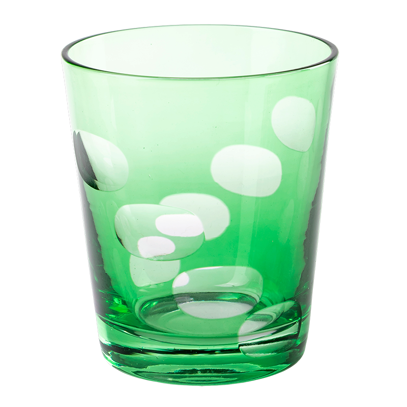 Green Mélodie glass tumbler Ø 8 cm H 9 cm 24 cl