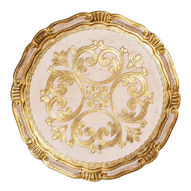 Venezia charger plate white and gold Ø 32,5 cm