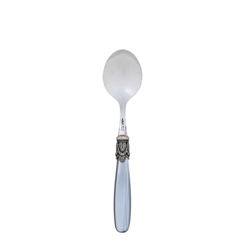 Grey and Silver Mother of Pearl Dessert Spoon