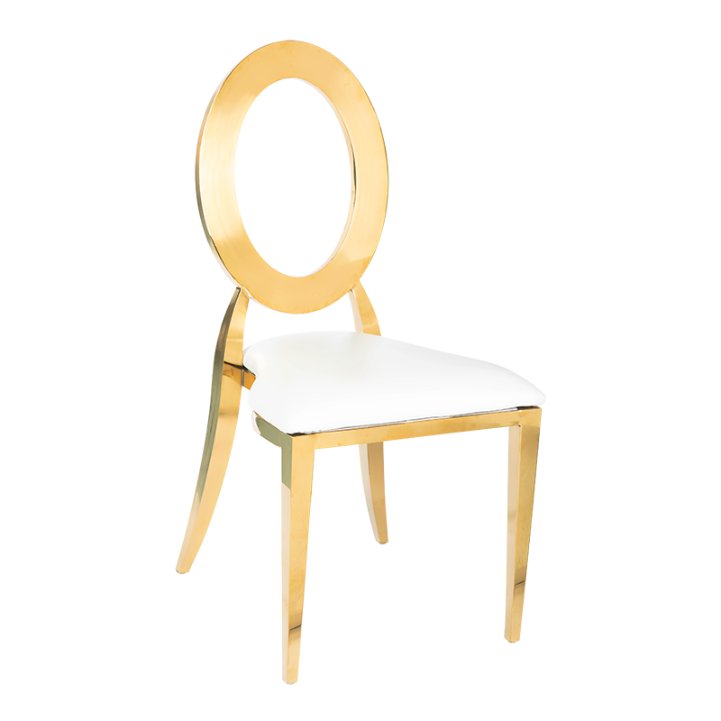 Divine Gold Chair with white seat pad