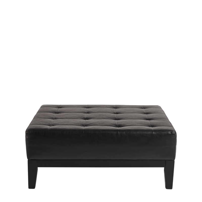 Button Ottoman in Black L 40