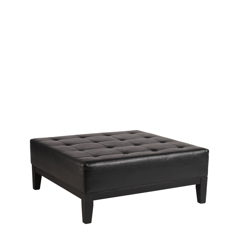 Button Ottoman in Black L 40