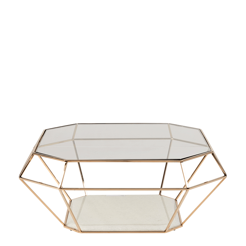 Diamond Coffee Table in Gold