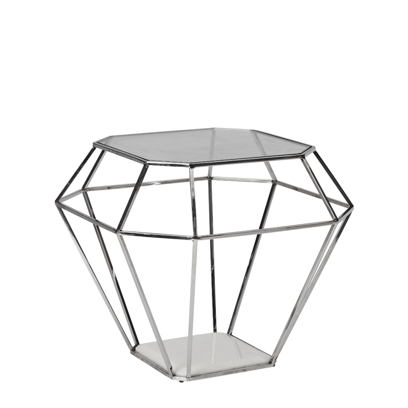 Diamond Occasional Table in Silver