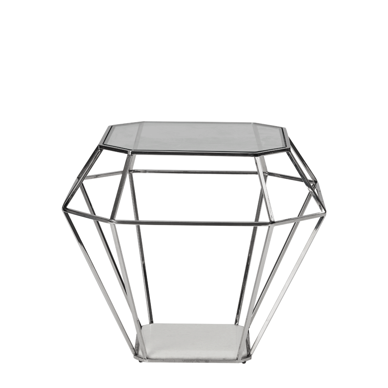 Diamond Occasional Table in Silver