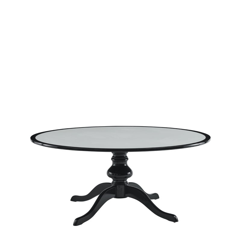 Isla Dining Table 6ft in Black with White Table Top