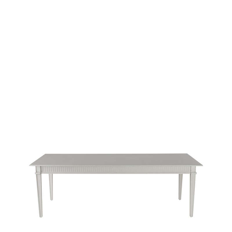 Sandstone Willow Dining Table in White Lacquered