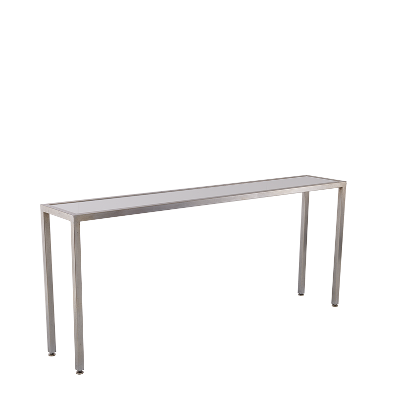 Unico Console Table with Stainless Steel Frame and Coloured Top