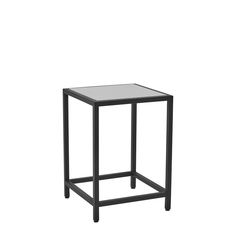 Unico Square Occasional Table with Black Frame and Coloured Top