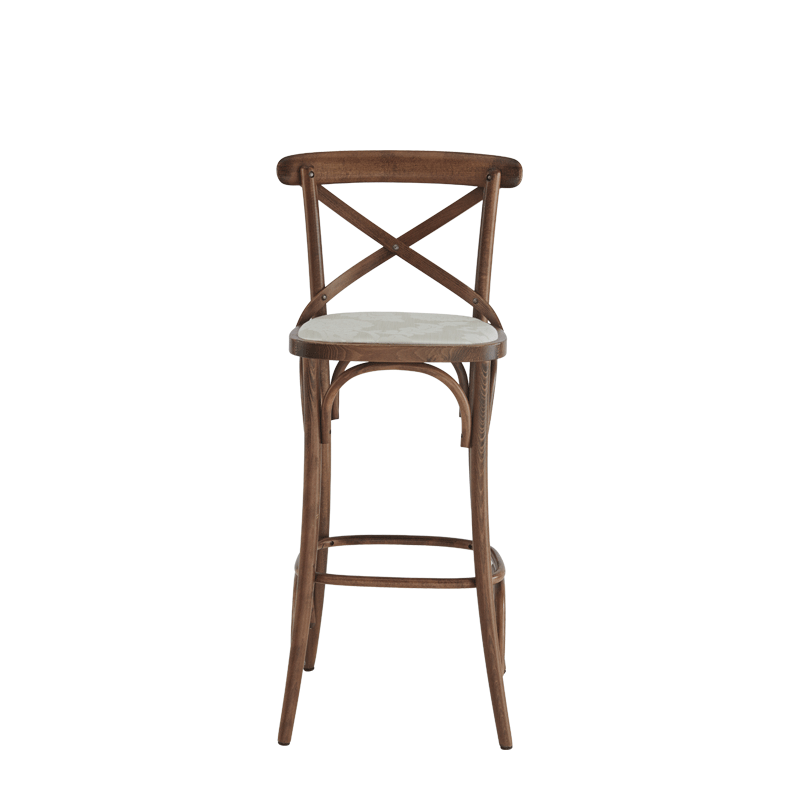 Coco Bar Stool in Natural with Vanilla Seat Pad