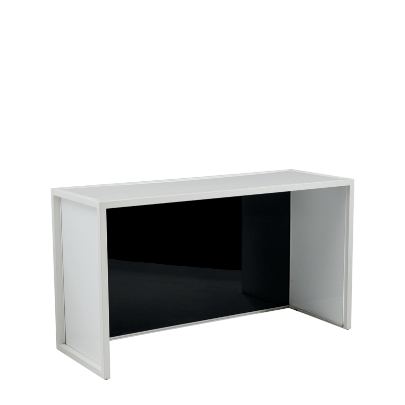 Unico Bar with White Frame and Black and White Floral Front