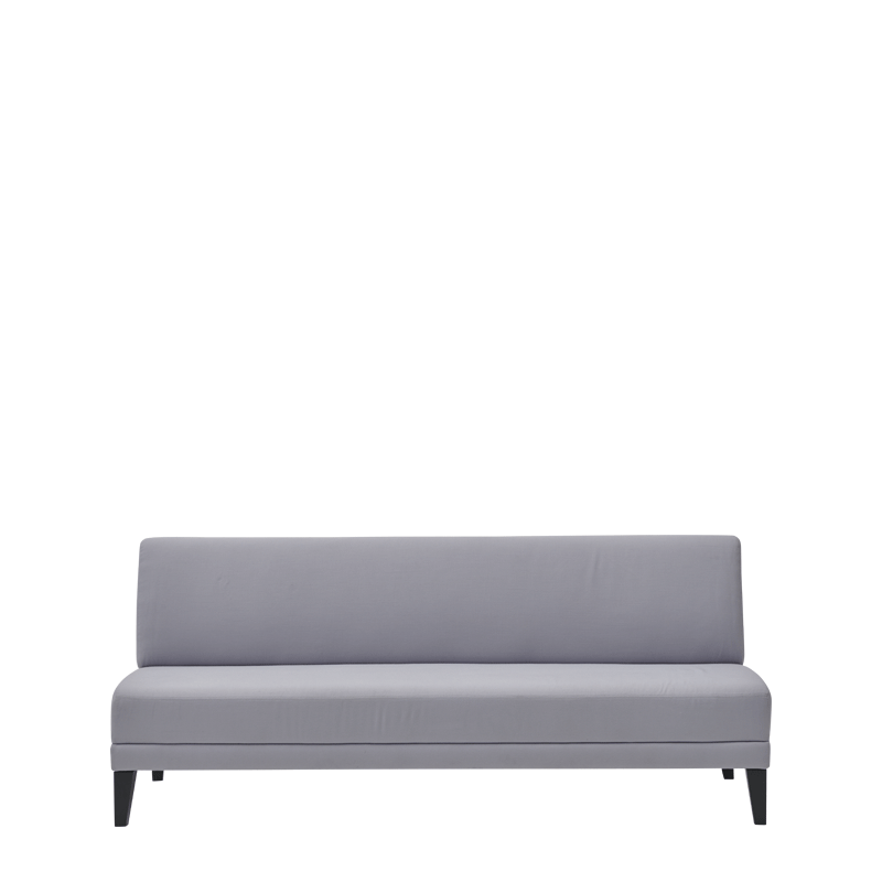 Sardinia Straight Smooth Back Sofa in Grey