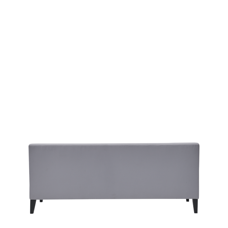 Sardinia Straight Smooth Back Sofa in Grey