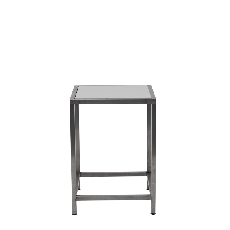 Unico Square Occasional Table- SS Frame - Coloured Top