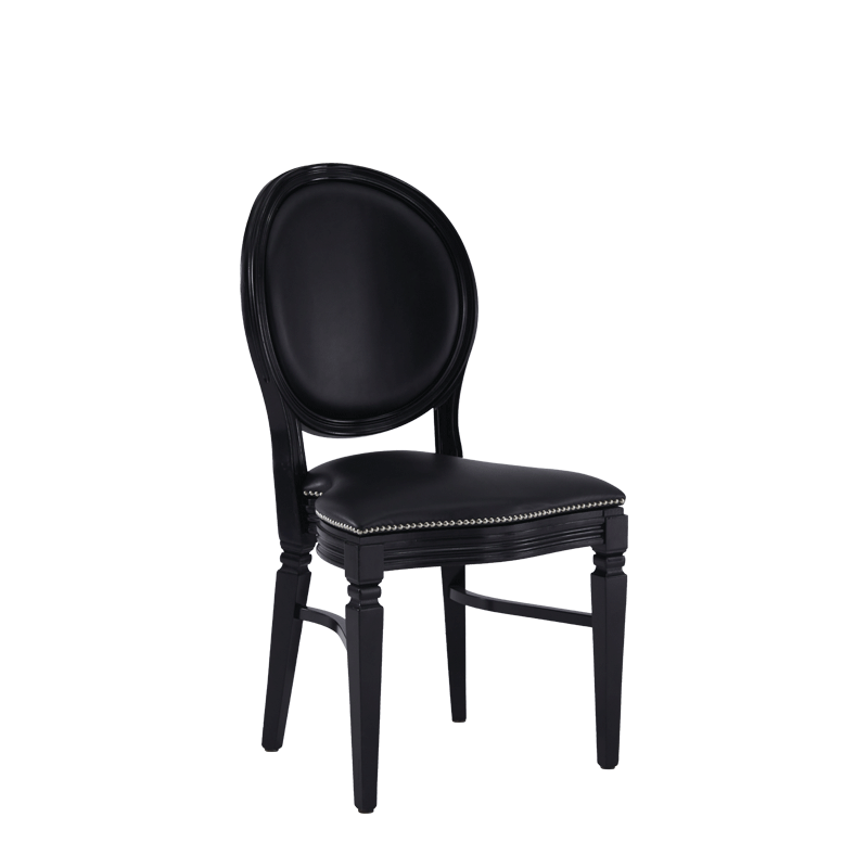 Chandelle Chair in Black with Black Seat Pad