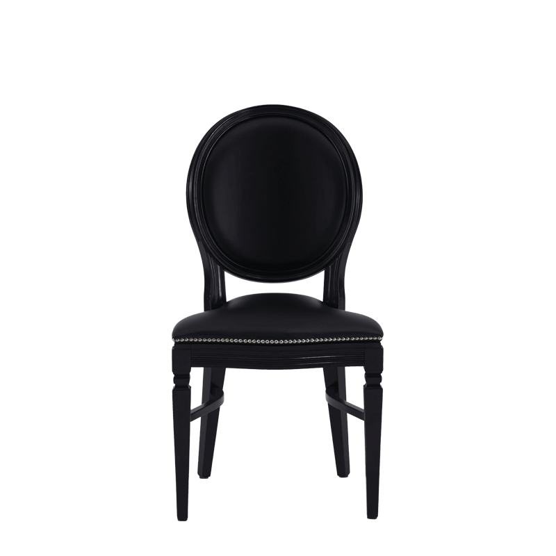 Chandelle Chair in Black with Black Seat Pad