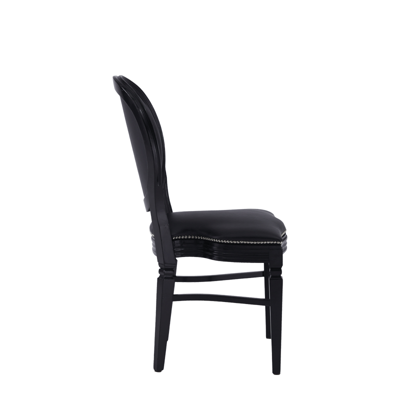 Chandelle Chair in Black with Black Seat Pad