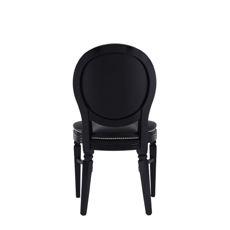 Chandelle Chair in Black with Black Seat Pad