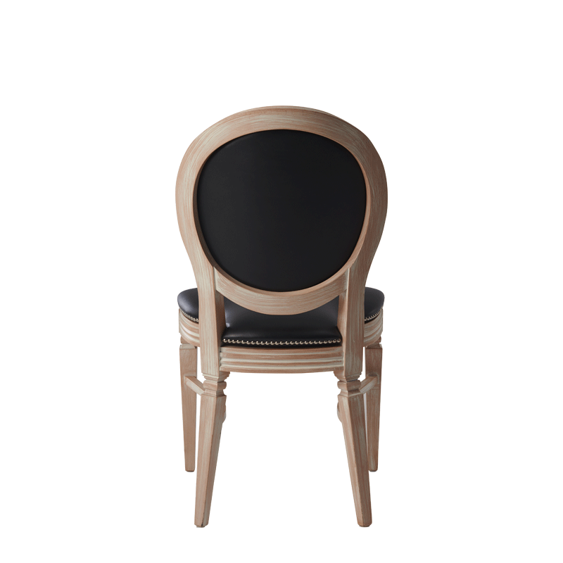 Chandelle Chair in Ivory with Black Seat Pad