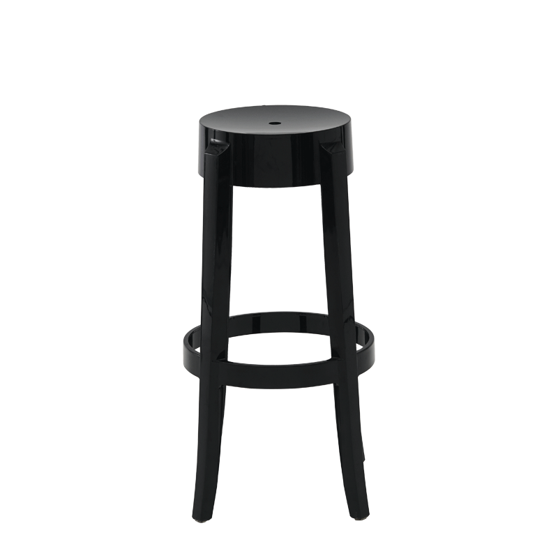 Charles Ghost Bar Stool in Black