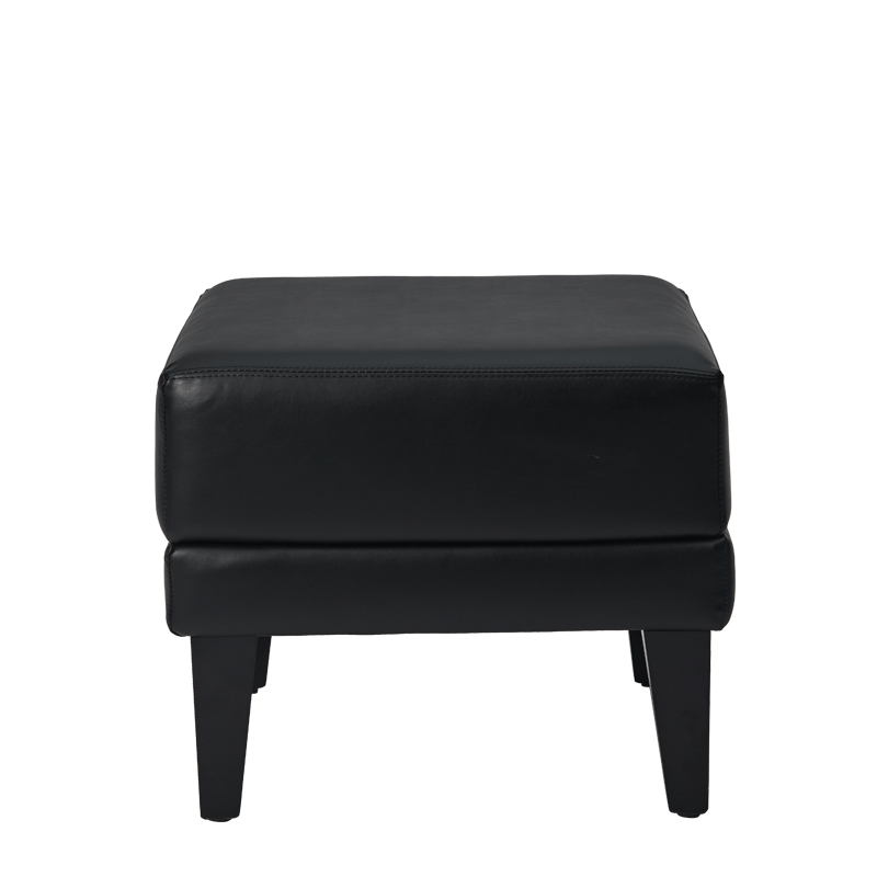 Infinito K Small Square Ottoman in Black