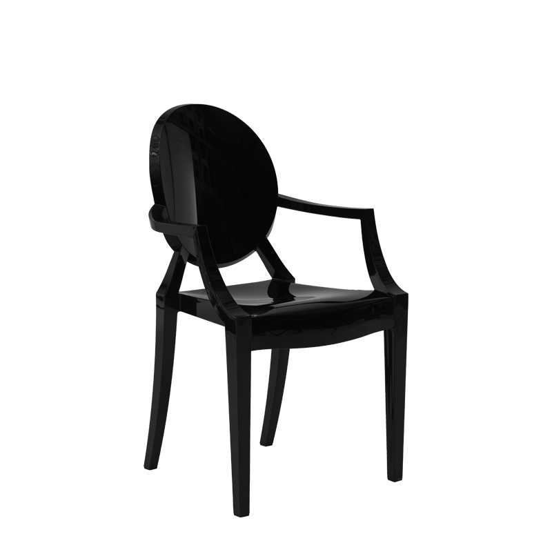 Louis Ghost Armchair in Black