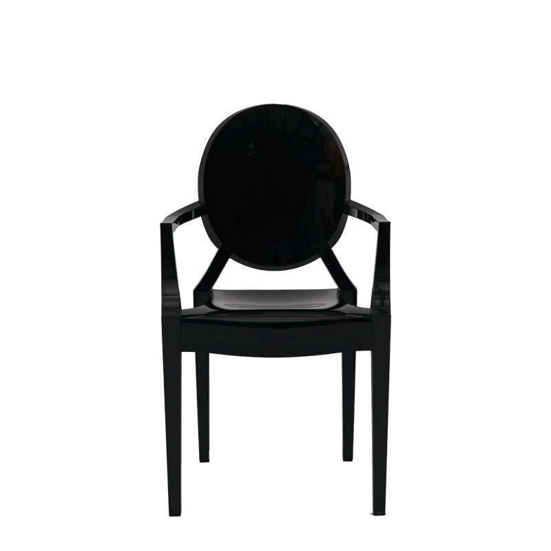 Louis Ghost Armchair in Black