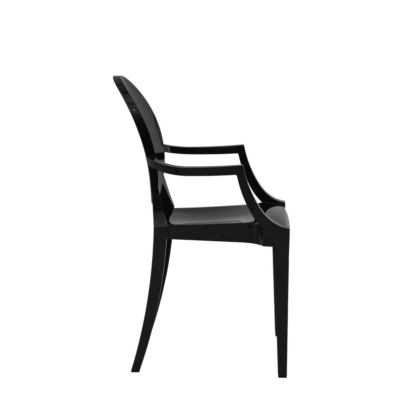 Louis Ghost Armchair in Black