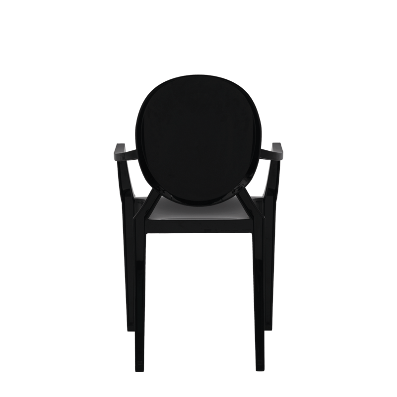 Louis Ghost Armchair in Black