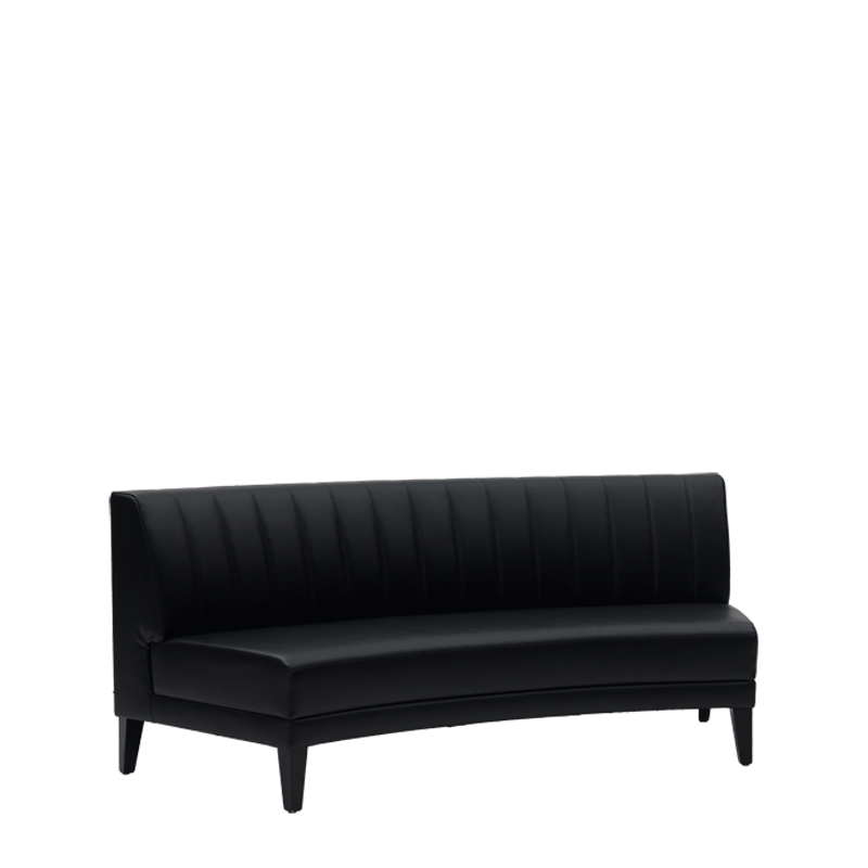 Infinito E Curved Sofa in Black