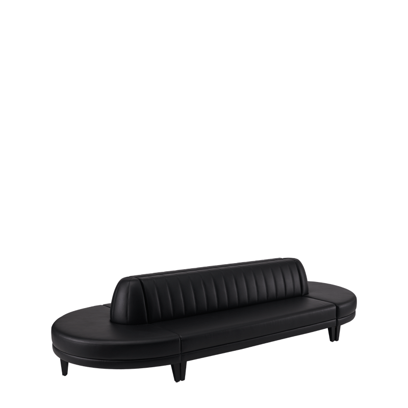 Infinito H Bullnose Sofa in Black