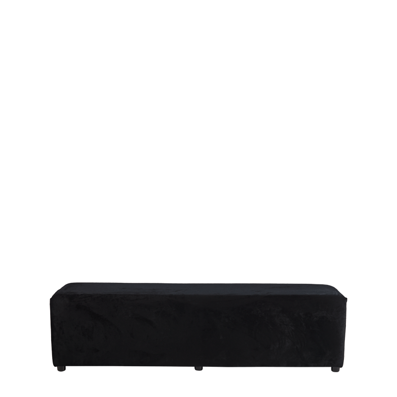 Rochelle Bench in Black Velvet