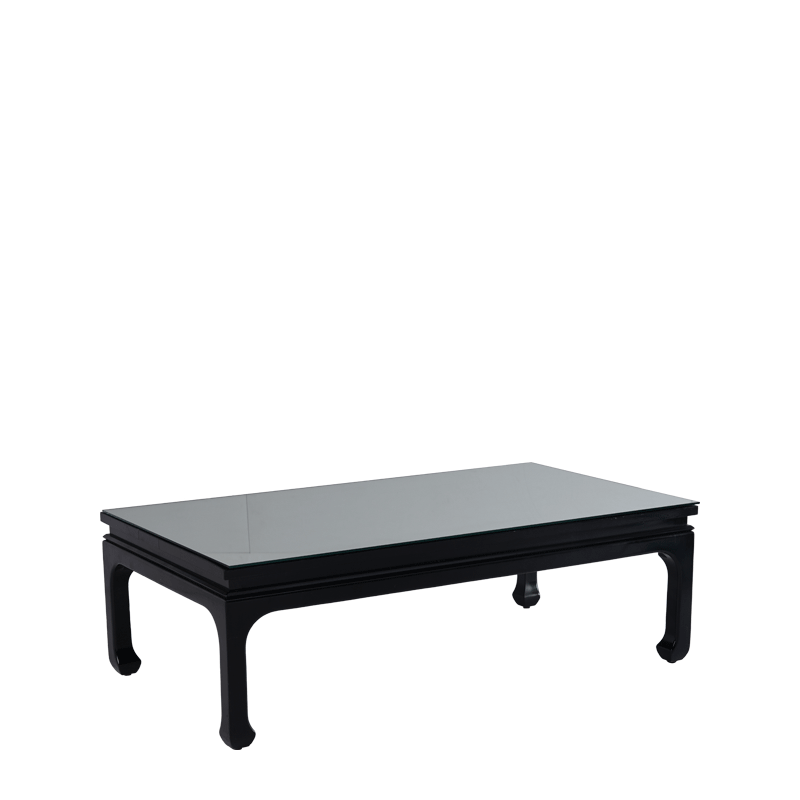 Shanghai Coffee Table in Black with Mirror Top