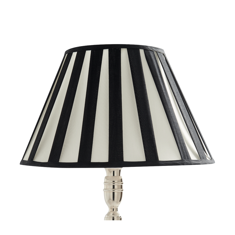 Stripes Lamp Shade Pleated in Black/White 16