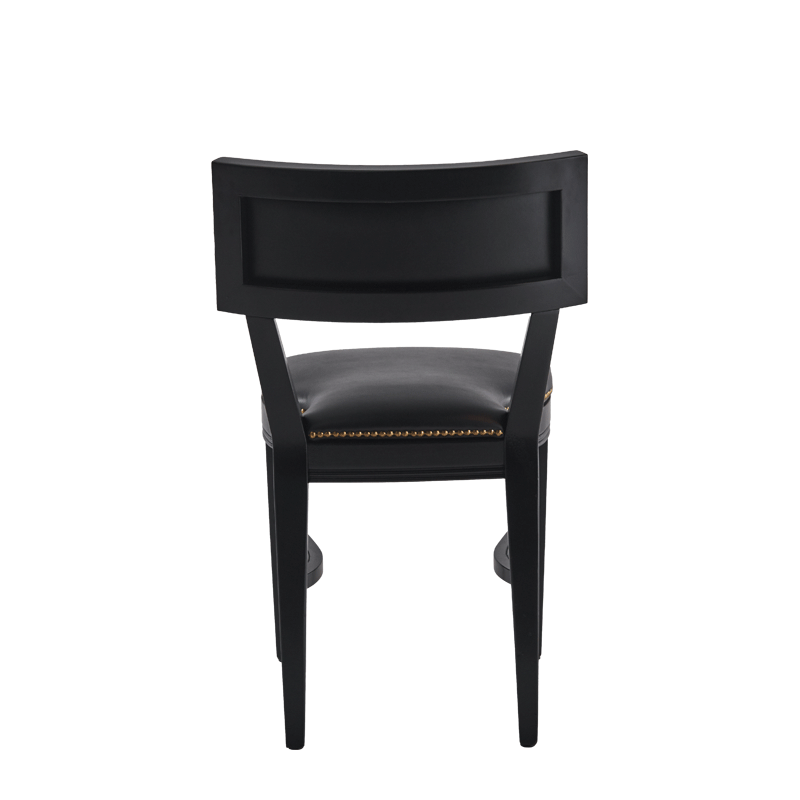 The Bogart Chair in Black with Black Seat Pad