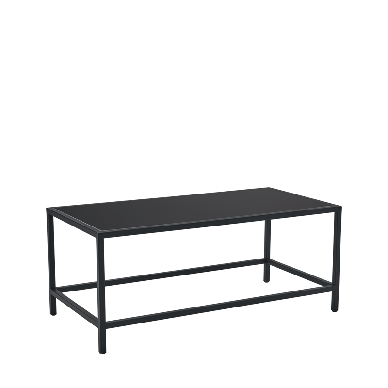 Unico Rectangular Coffee Table - Black Frame - Chalkboard Top