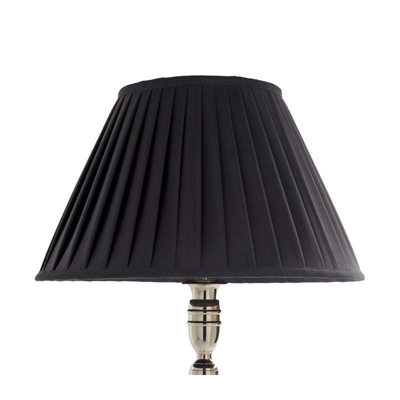 Pleated Lamp Shade in Black 16" Hire Options Greathire London