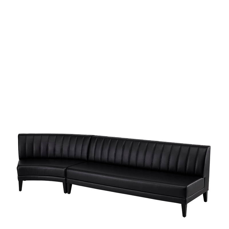 Infinito F Curved Sofa in Black