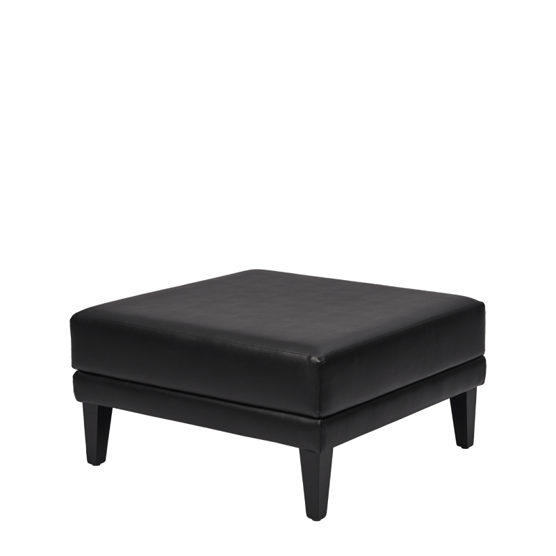 Infinito L Large Square Ottoman in Black