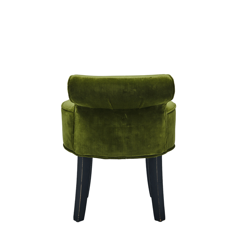 Belgravia Ottoman in Chartreuse Green Velvet