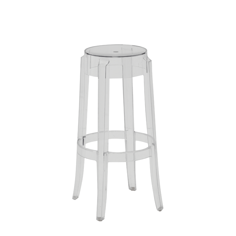 Charles Ghost Bar Stool in Clear