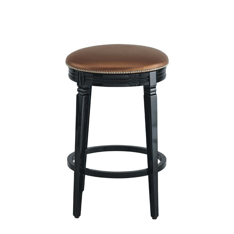 Beli Bar Stool Black with Copper Seat Pad