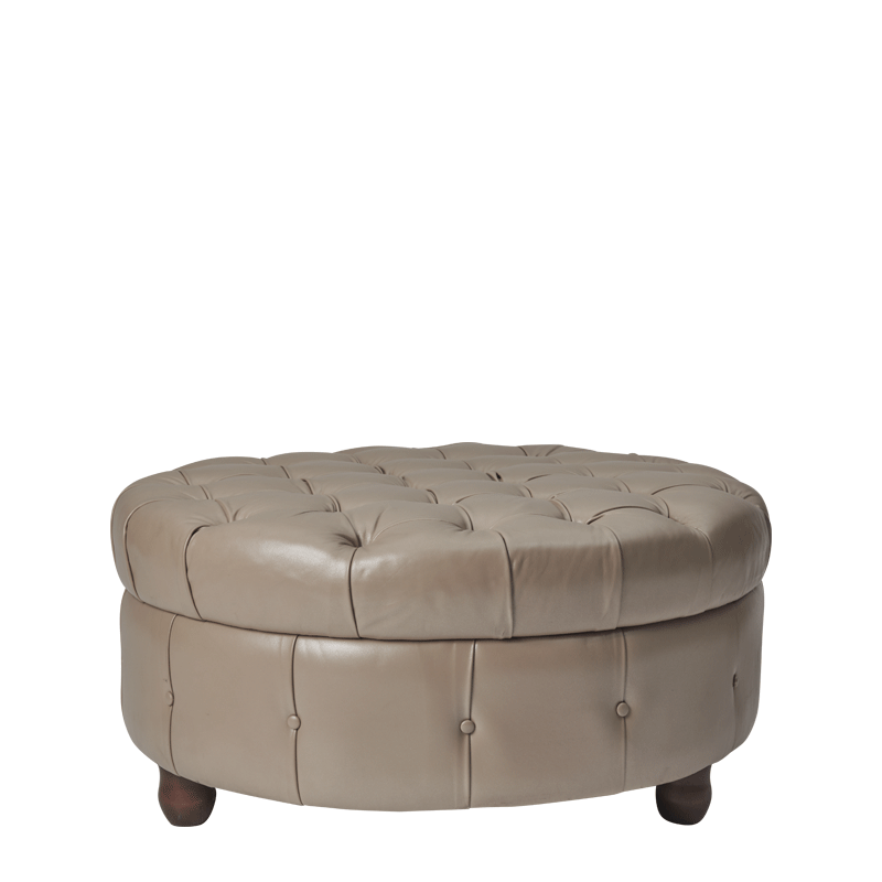 Madrid Ottoman in Taupe